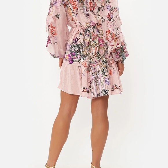 Camilla Blouson Frill Sleeve Dress Large - Picture 2 of 6